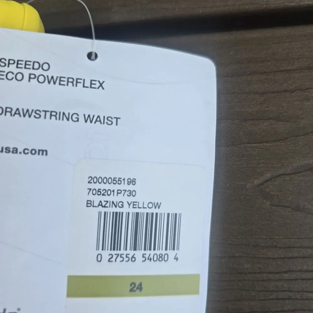 Speedo Boy's Yellow PowerFlex ECO Racer Brief  Sz 24 New